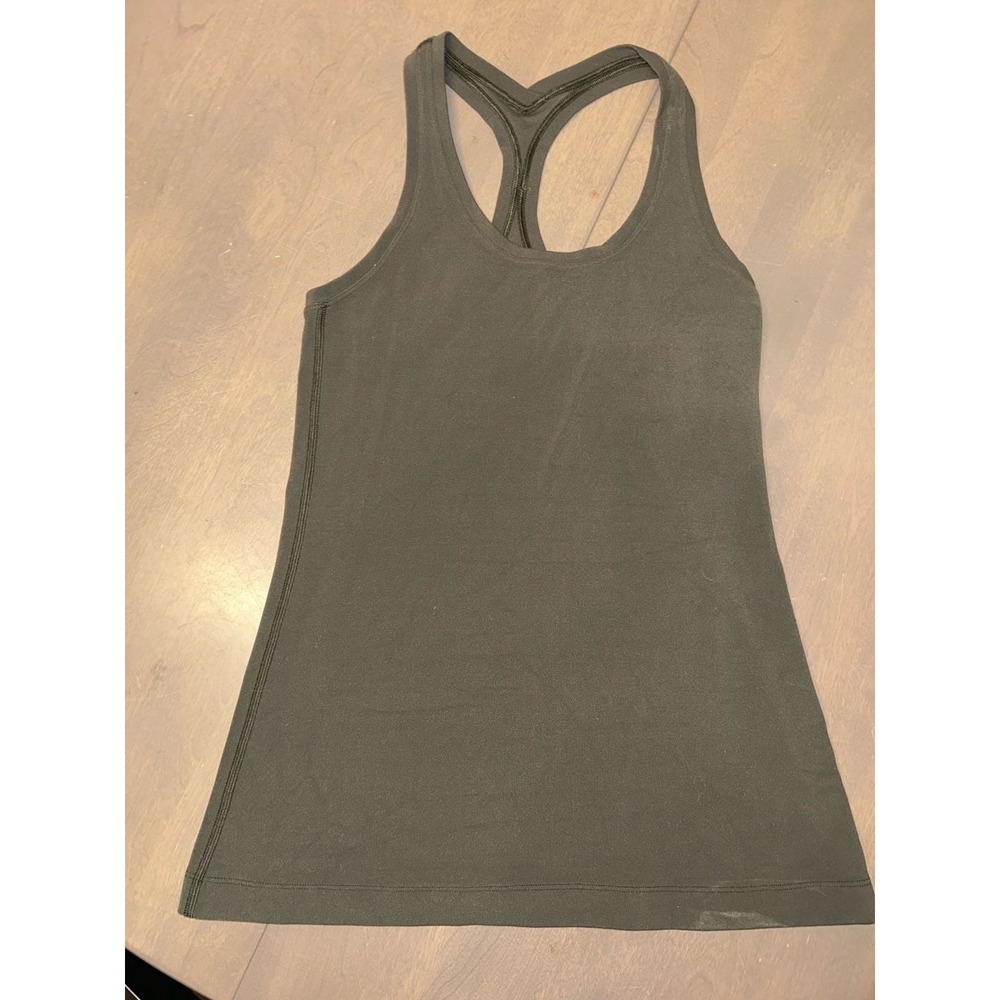 Lululemon Cool Racerback Tank Top Olive Green- see photos for measurements
